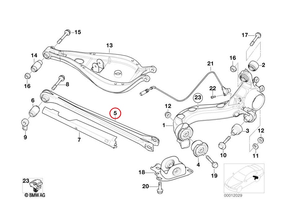 BMW E36 E46 Z4 Armoires de cambre réglables Z3 arrière (ALU)