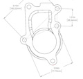 Bride de descente Holset He221w # 7 (5-Bolt) Acier inoxydable