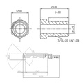 Raccord de frein mâle 7/16-20 Inox (pivotant)