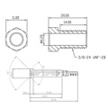 Raccord de frein mâle 3/8-24 Inox (pivotant)