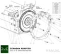Kit adaptateur Volvo" Blanc" Moteur - BMW ZF GS5-39DZ Boîte de vitesses