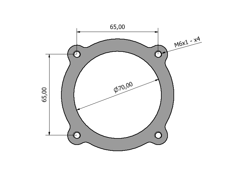Bosch 68mm e-papillon bride 10mm Alu