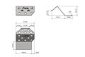 Footrest aluminum, passenger side RHD - Universal