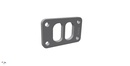 Turbo exhaust flange T3 twin entry - mild steel, 10mm