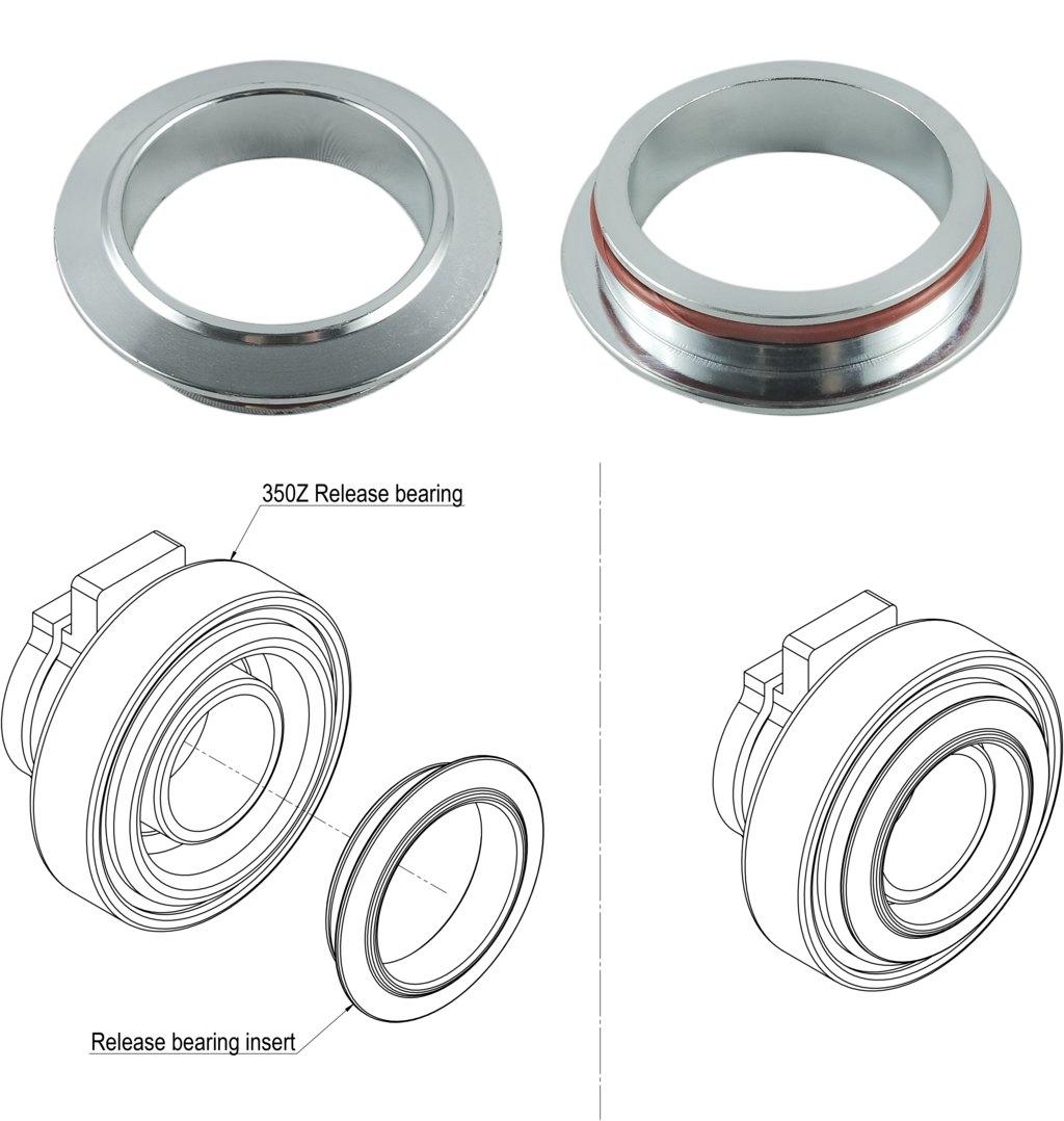 PMC Trousse d'adaptation Nissan RB - Nissan 350Z Z33 370Z Z34 - 184mm / 7.25" (P)