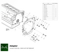 PMC Trousse d'adaptation Honda K K20 K24 - BMW ZF 8HP70 N57 N57N  / ZF 8HP50 B58