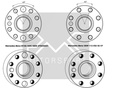 PMC Trousse d'adaptation Mercedes-Benz M112 M113 - BMW M57N HGD JGA - 240mm / 9.45"