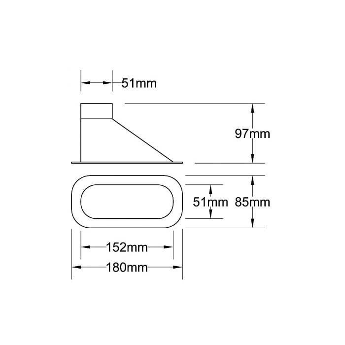 Inlet 51mm Noir