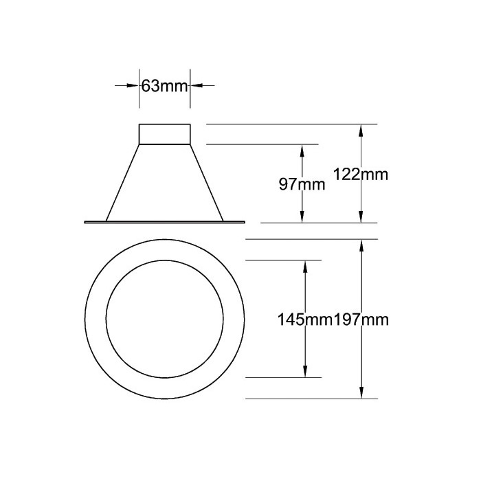 Inlet 63mm Noir