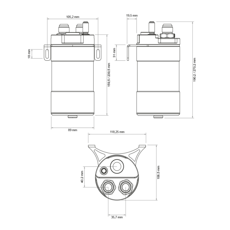 Nuke Réservoir de récupération d'huile 0.5L (AN10)