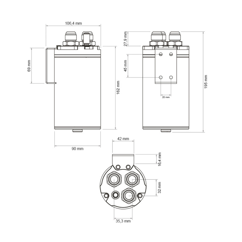 Nuke Réservoir de récupération d'huile 0.75L (AN10)