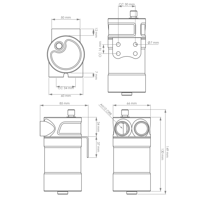 Nuke Réservoir de récupération d'huile 0.25L (AN10)