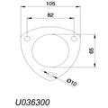 Bride de tube 2,5 pouces (63mm)