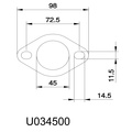Bride de tubes 1 3/4 pouce (44,5mm)