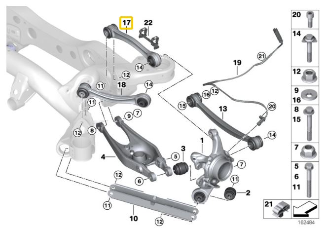 IRP Bras De Suspension Régable Arrière BMW E8x, E9x (Ver. 1)