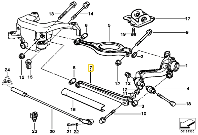 IRP Barre De Camber Arrière Acier BMW E36, E46 (Ver.2)