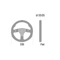 Sparco R330B Volant cuir, avec boutons