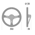 Sparco 350 Volant en cuir - Targa