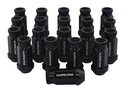 Ecrou de roue Aluminium Noir M12x1,5 (50mm)