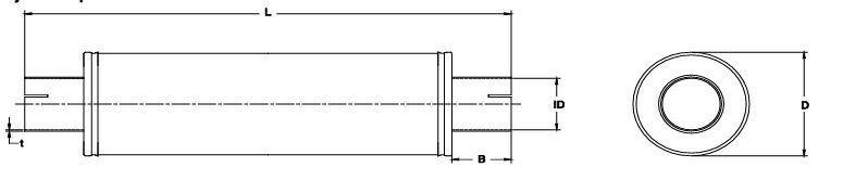 Silencieux Universel Inox 3" / 76mm
