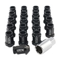 Ecrou de roue Aluminium Noir M12x1,25 (39mm)