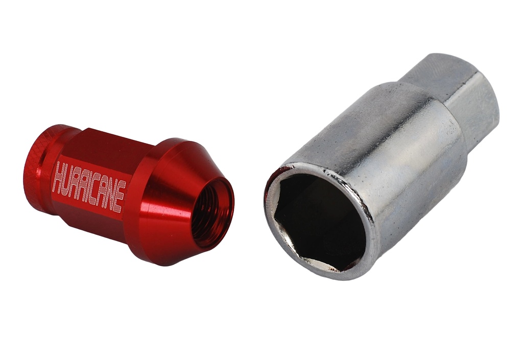 Ecrou de roue Aluminium Rouge M12x1,5 (39mm)