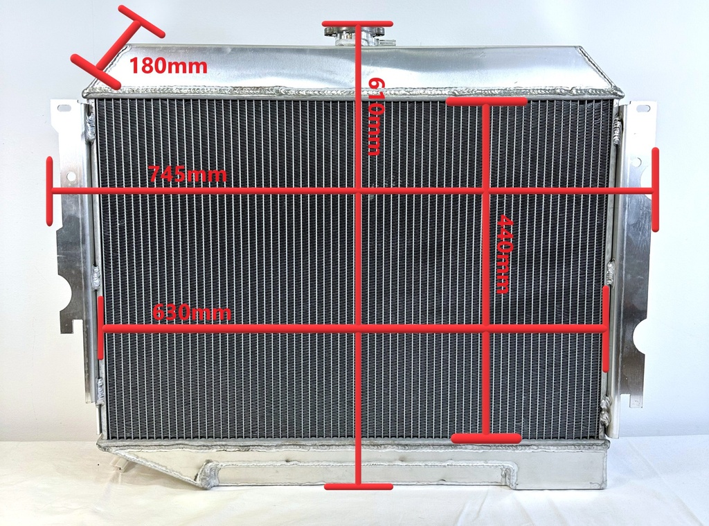 Refroidisseur d'eau Dodge 4 rangées avec ventilateur Dodge, Plymouth 68-74
