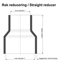 Tuyau de silicone Réducteur droit 2-2,5" (51-63mm)