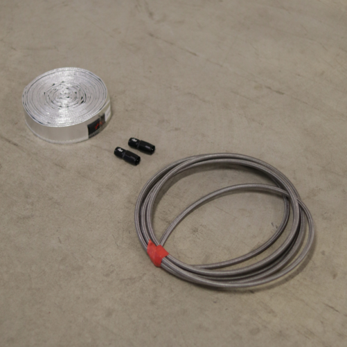 Huile en Kit Turbo 2 x Raccord Droit AN4 + Alu Protection Chaleur