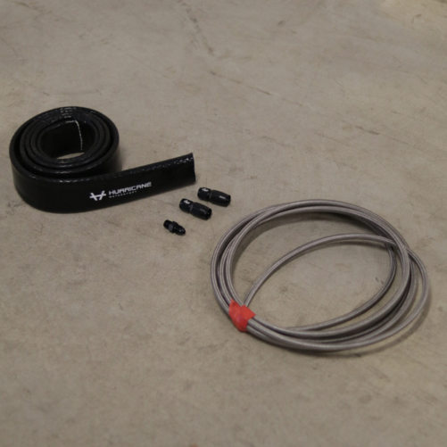 Garret Huile en Kit Turbo 2 x Droit AN4 + Bas de Protection Chaleur Silicone