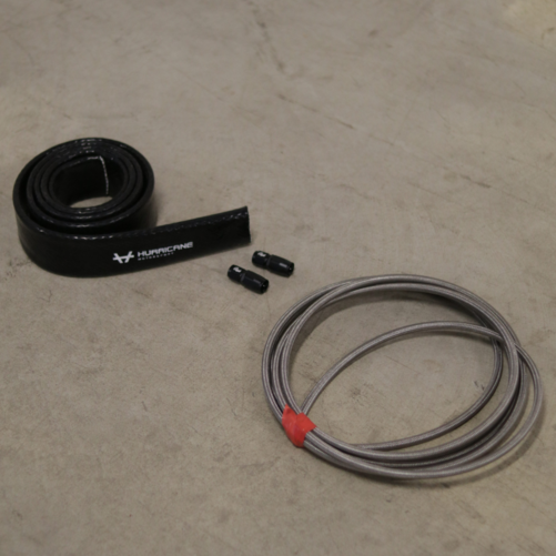 Huile en Kit Turbo 2 x Droit AN4 + Bas de Protection Chaleur Silicone