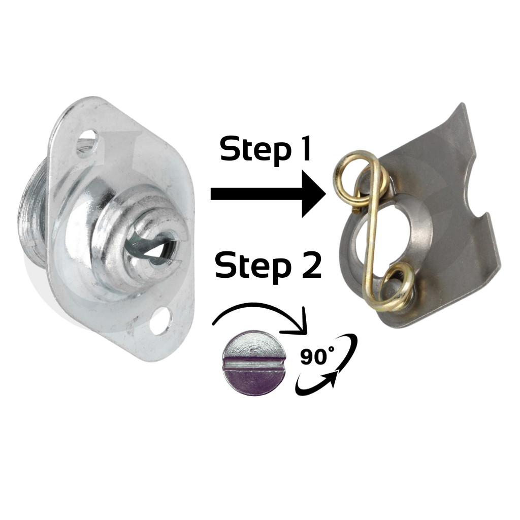 Kit QSP DZUS avec support à vis + plaque à souder