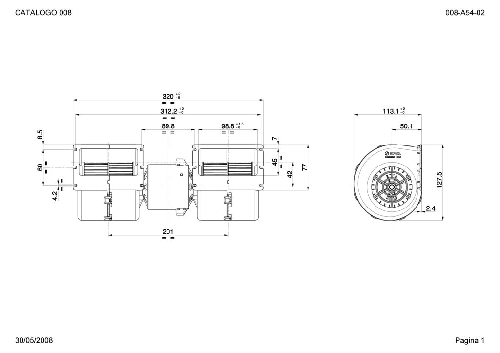 Double Ventilateur radial SPAL 920 m³/h