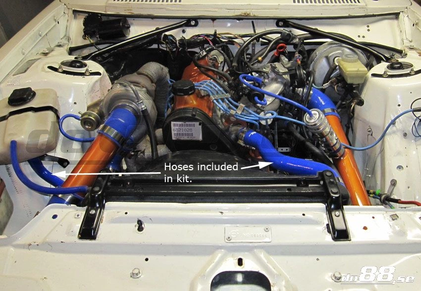 Durites de radiateur Volvo 240 rouges