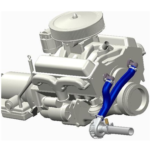 Davies Craig Adaptateur de suppression de pompe à eau Chevrolet Big Block (Tuyau bleu)
