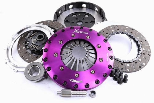Xtrême Performance - 230mm Ressort hub Organique Disque double Kit d'embrayage Avec volant 1000Nm