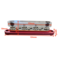 Borne de câble 4x M8 / 6x M4 Rouge/Noir