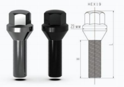 Boulon de roue v2 Noir M12x1,5