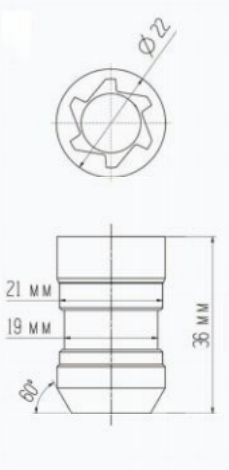Kit écrou de roue avec douille de blocage Noir M12x1,5