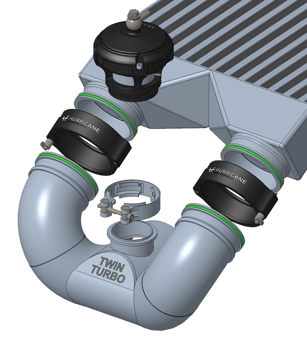 V-bande en aluminium 4" - mouvement axialement