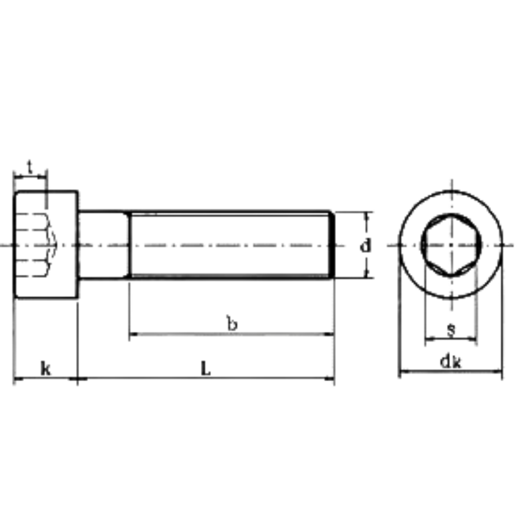 Boulon Allen 12,9 M14x2,0 UHL 50mm