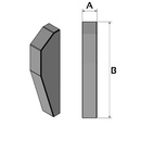 Réservoir d'extrémité d'intercooler 102x495mm