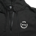 Zip Hoodie, Adult Large, Black, 'Vintage'