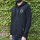 Zip Hoodie, Adult Large, Black, 'Vintage'