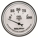 2-1/16" Oil Pressure, 0-100 Psi, Old-Tyme White Ii