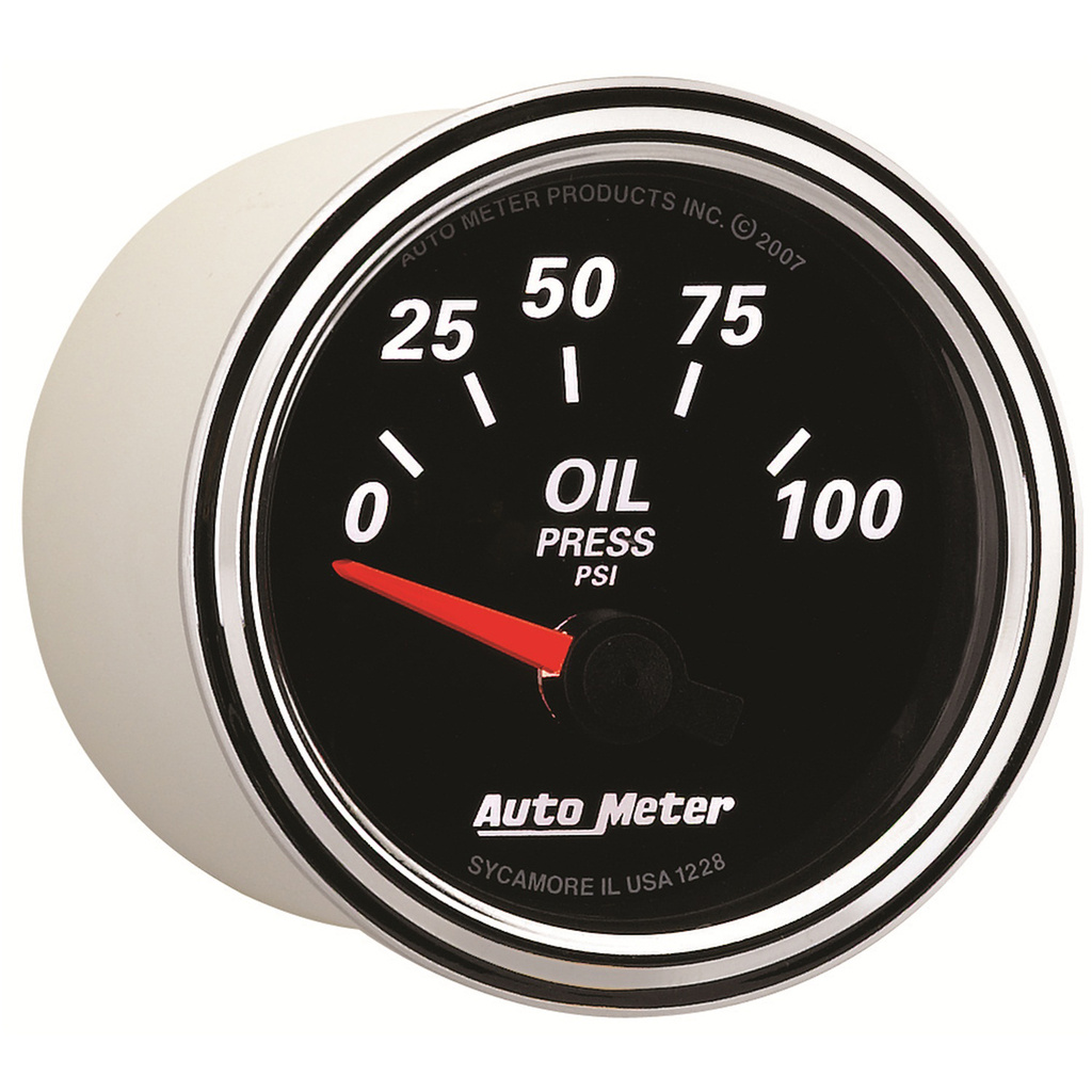 2-1/16" Oil Pressure, 0-100 Psi, Designer Black Ii