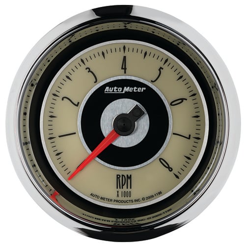 3-3/8" In-Dash Tachometer, 0-8,000 Rpm, Cruiser