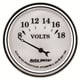 2-1/16" Voltmeter, 8-18v, Old-Tyme White Ii