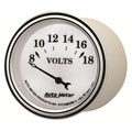 2-1/16" Voltmeter, 8-18v, Old-Tyme White Ii