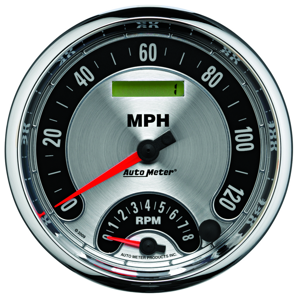 5" Quad Gauge, 8k Rpm/120 Mph/100 Psi/100-250 °F/8-18v/240-33 Ω, American Muscle